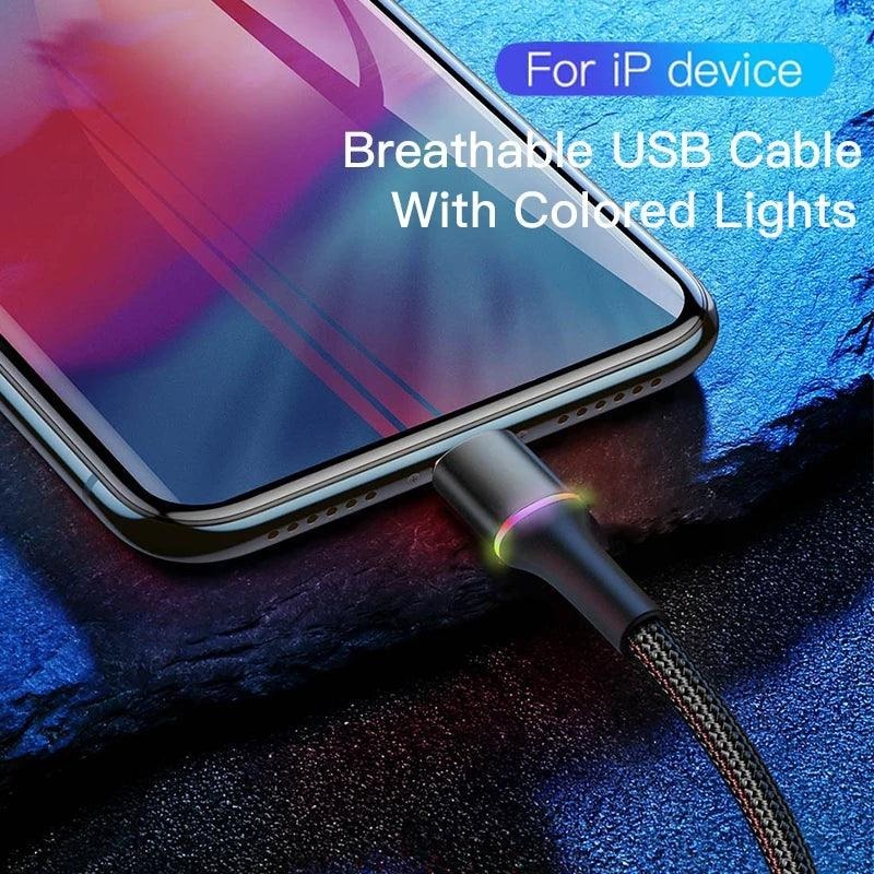 Cáp sạc nhanh Baseus Halo USB to IP 2.4A, hỗ trợ truyền dữ liệu