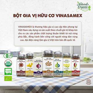 Bột Gia Vị Hữu Cơ Vinasamex (Bột nghệ/ Bột gừng/ Bột hồi/ Bột quế/ Bột ớt/ Bột tiêu)- Natural Market