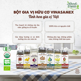 Bột Gia Vị Hữu Cơ Vinasamex (Bột nghệ/ Bột gừng/ Bột hồi/ Bột quế/ Bột ớt/ Bột tiêu)- Natural Market