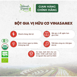 Bột Gia Vị Hữu Cơ Vinasamex (Bột nghệ/ Bột gừng/ Bột hồi/ Bột quế/ Bột ớt/ Bột tiêu)- Natural Market