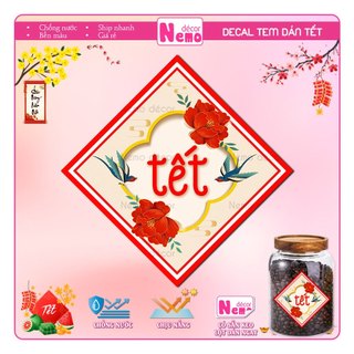 Tem Dán Tết 2026, Decal Dán Tết, Tem Tết Trang Trí Hộp Quà, Giỏ Quà, Hộp Bánh, Kẹo, Mứt Ngày Tết.