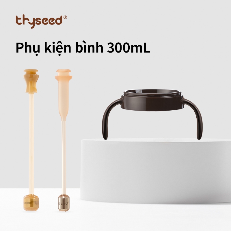 Bộ phụ kiện bình tập hút, bình sữa 300ml Thyseed cho trẻ ít tháng tuổi