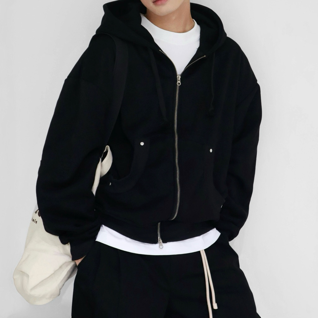 Áo Hoodie Zip Khóa 2 Chiều -  THUNDEROUS HOODIE ZIP V1 W25 / BLACK