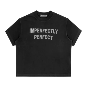 Áo Thun Unisex Đen Chữ Đính Đá - THUNDEROUS GLITTER T-SHIRT / BLACK