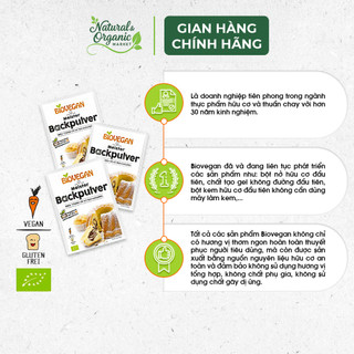 Bột Nở Hữu cơ Cao Cấp Biovegan 17g Không Hóa Chất Độc Hại, An Toàn Cho Tiêu Hóa - Natural Market