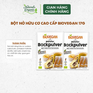 Bột Nở Hữu cơ Cao Cấp Biovegan 17g Không Hóa Chất Độc Hại, An Toàn Cho Tiêu Hóa - Natural Market