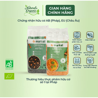 Đậu Lăng Xanh/ Đỏ Cam San Hữu Cơ Markal 500g Hỗ Trợ Tiêu Hóa, Tạo Cảm Giác No Lâu -  Natural Market