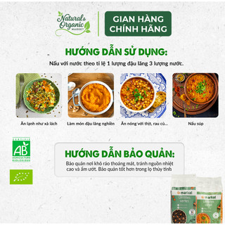 Đậu Lăng Xanh/ Đỏ Cam San Hữu Cơ Markal 500g Hỗ Trợ Tiêu Hóa, Tạo Cảm Giác No Lâu -  Natural Market