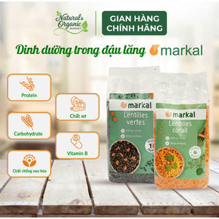 Đậu Lăng Xanh/ Đỏ Cam San Hữu Cơ Markal 500g Hỗ Trợ Tiêu Hóa, Tạo Cảm Giác No Lâu -  Natural Market