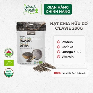 Hạt Chia Hữu Cơ C'LaVie 200g Tốt Cho Tim Mạch, Ổn Định Đường Huyết - Natural Market