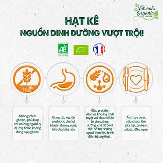 Hạt Kê Hữu Cơ Đã Bóc Vỏ Markal 500g Dễ Tiêu Hóa, Tốt Cho Tim Mạch - Natural Market