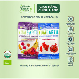 Kẹo Dẻo Hữu Cơ Cho Bé Vị Trái Cây Yumearth 50g An Toàn Cho Bé, Vị Trái Cây Thơm Ngon - Natural Market