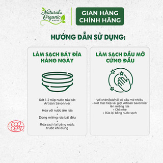 Nước Rửa Bát Sinh Học Hương Chanh 1L Artisan Savonnier Bảo Vệ Tay, Thơm Mát Tự Nhiên – Natural Market
