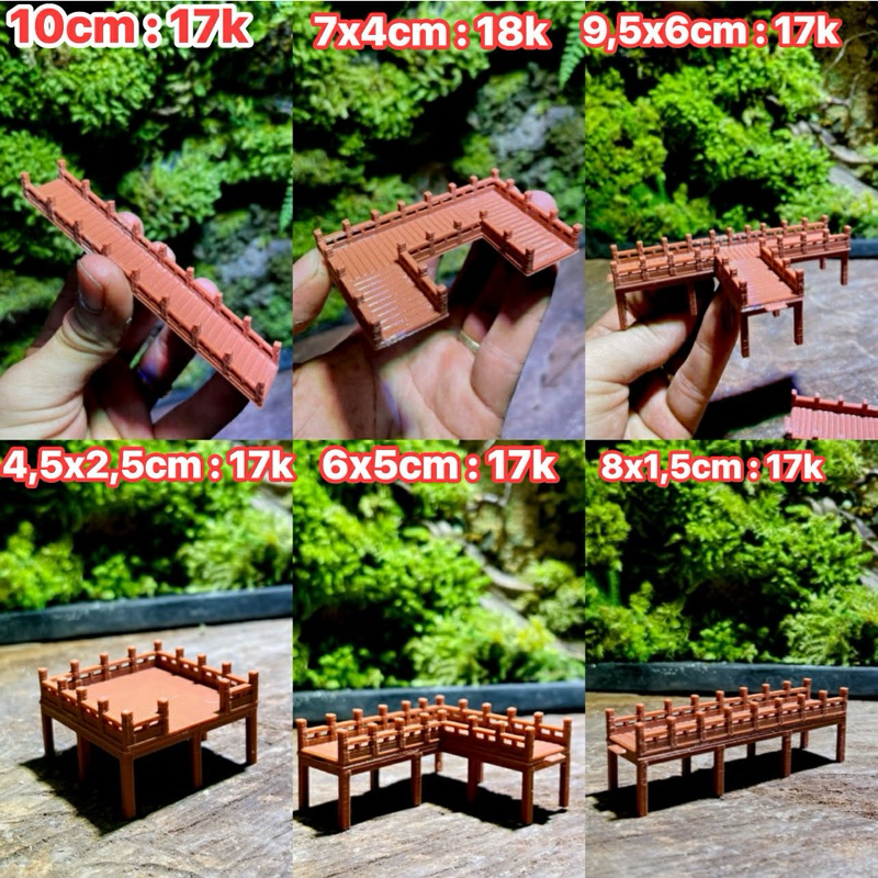 Mô hình bộ cầu thang chùa in 3D - trang trí tiểu cảnh, bán cạn, terrarium