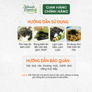 Rong Biển Hữu Cơ Tách Muối Cho Bé Hộp 15g Alvins Giàu Khoáng Chất, Bổ Sung Iốt - Natural Market