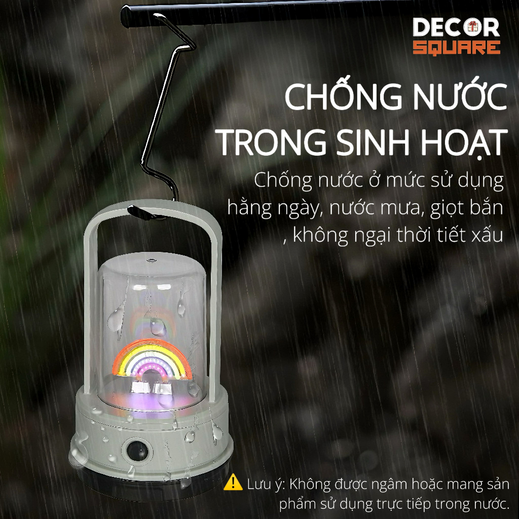 Đèn led cầu vòng đa chức năng – Đèn ngủ | Đèn cắm trại có Pin, Chống Nước, Dùng Khi Mất Điện - Decor | Quà Tặng