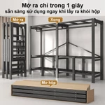 SPACEMADER Tủ Quần Áo Không Cần Lắp Ráp Tủ Vải Đựng Quần Áo Có Thể Gập Lại Tủ Vải Đựng Quần Áo Khung Thép Chịu Lực — ảnh 7