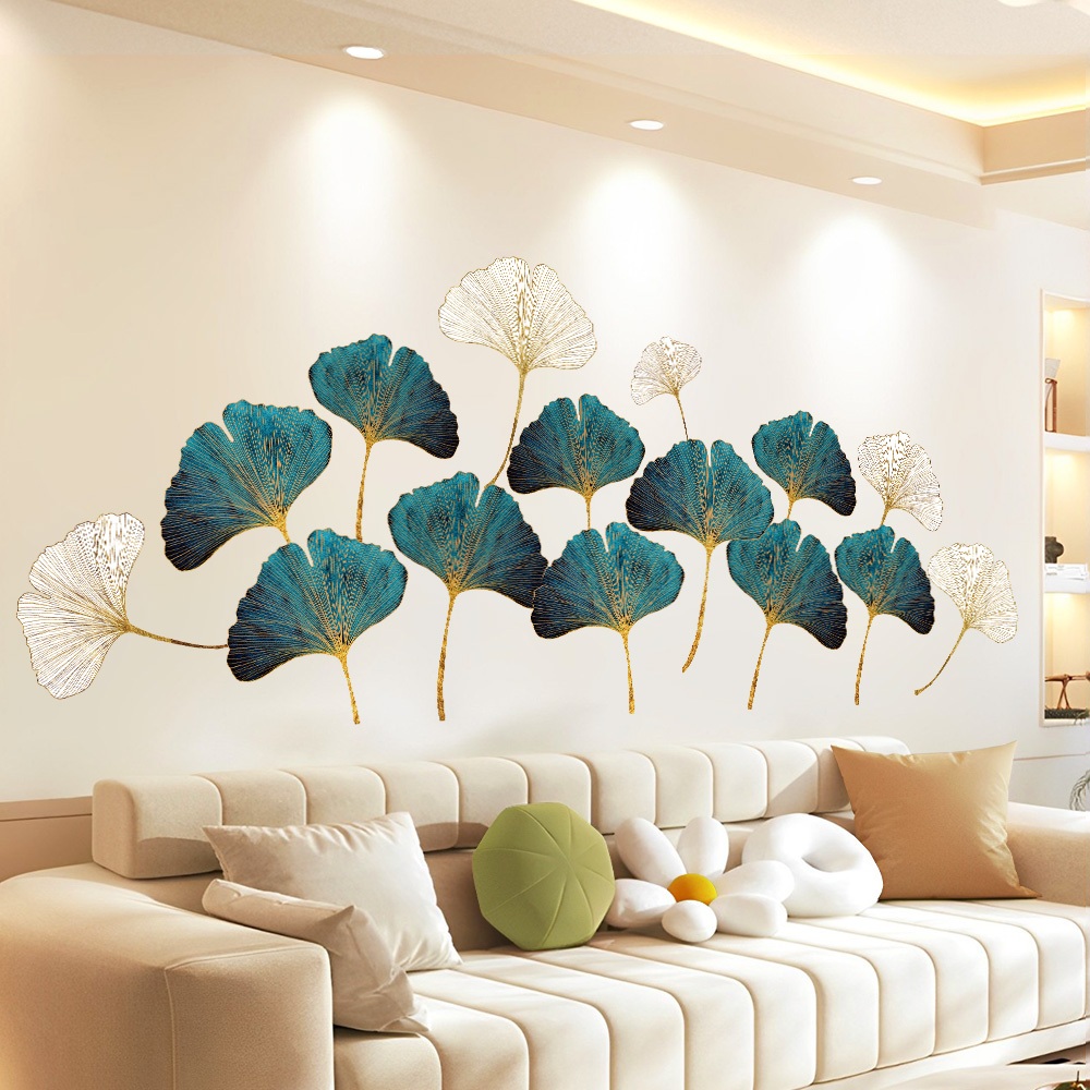 Decal Dán Tường Lá Bạch Quả Trang Nhã Có Keo Sẵn 200x70cm - Trang Trí Phòng Khách