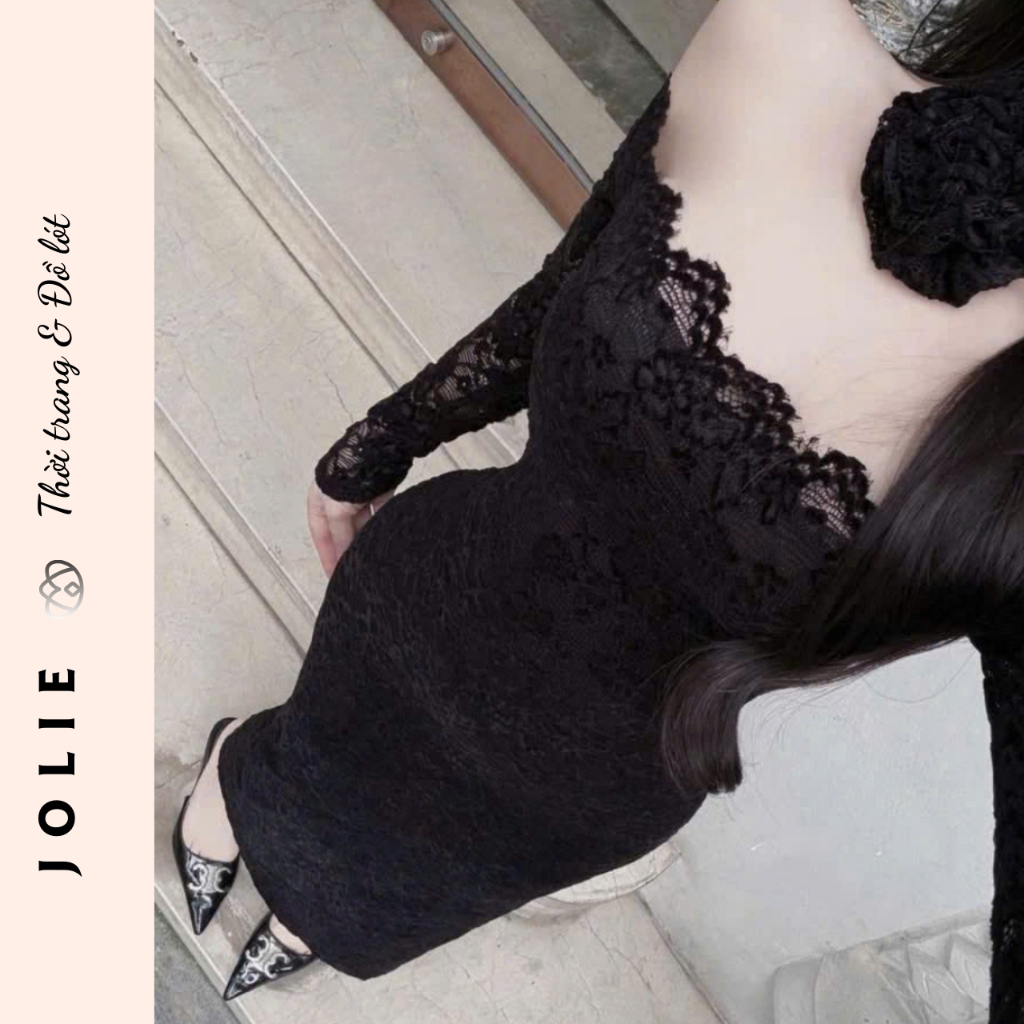 Đầm Ren Body Dáng Dài Trễ Vai JOLIE - Váy Đi Tiệc Tôn Dáng Quyến Rũ