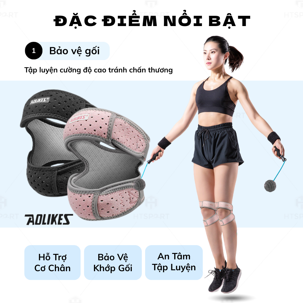 Đai Bảo Vệ Đầu Gối Thể Thao Aolikes 7928, Giúp Giảm Chấn Thương Đầu Gối Khi Chơi Thể Thao,Tập Luyện