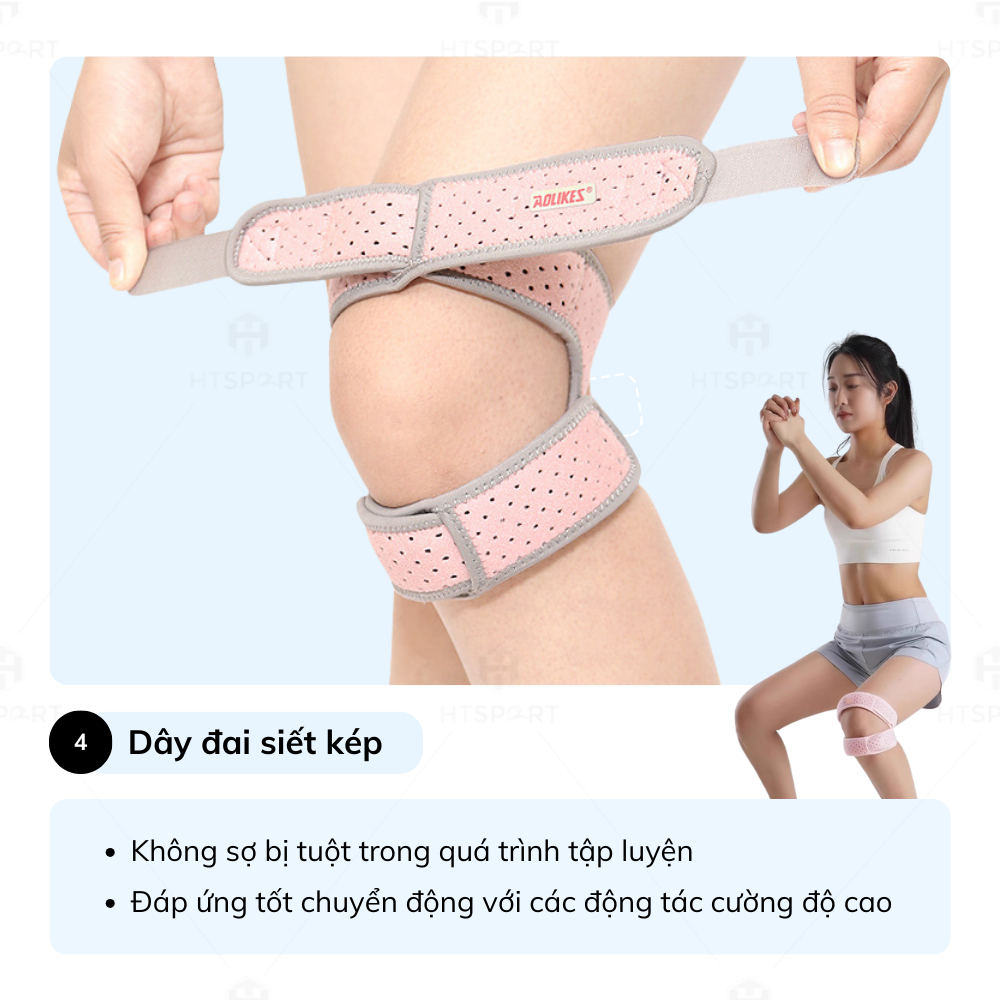 Đai Bảo Vệ Đầu Gối Thể Thao Aolikes 7928, Giúp Giảm Chấn Thương Đầu Gối Khi Chơi Thể Thao,Tập Luyện