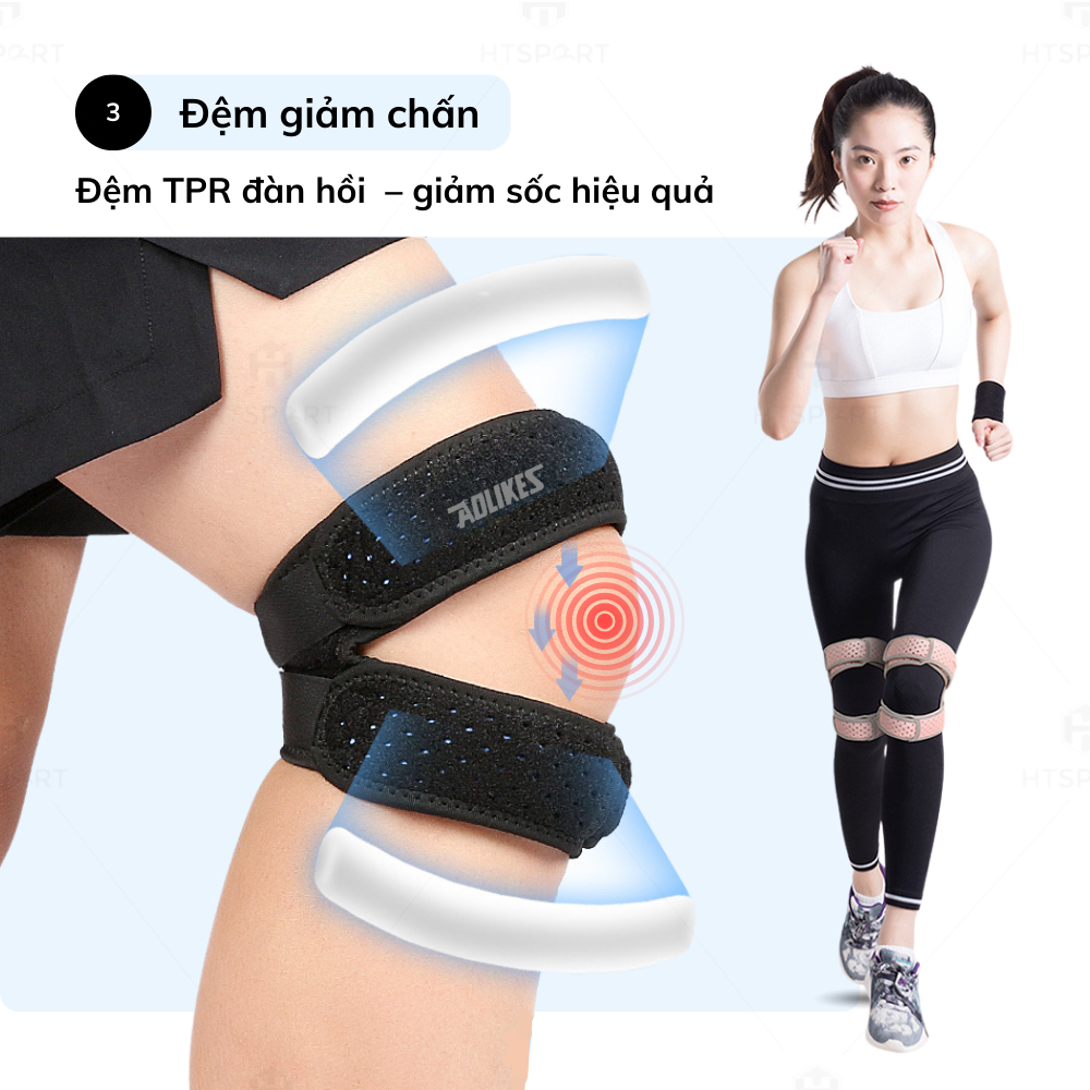 Đai Bảo Vệ Đầu Gối Thể Thao Aolikes 7928, Giúp Giảm Chấn Thương Đầu Gối Khi Chơi Thể Thao,Tập Luyện