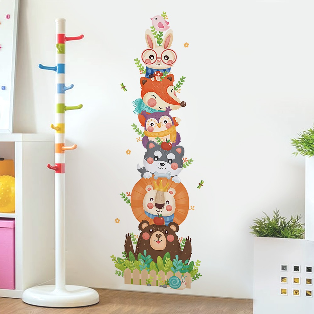 Decal Dán Tường Khu Rừng Động Vật Có Keo Sẵn 44x132cm - Trang Trí Cửa Phòng Cho Bé