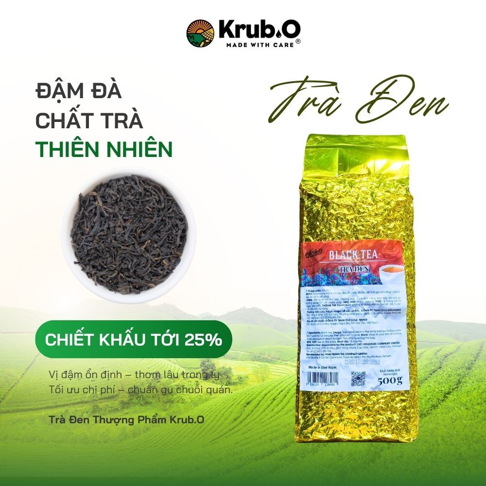 Trà đen krub.Trà Đen Krub.O 1KG - Đậm Vị, Lên Màu Đẹp, Cốt Trà Chuyên Dụng Cho Trà Sữa Truyền Thống & Hồng Trà