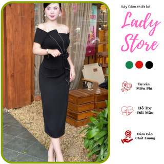 Đầm Body Ánh thiết Kế Đính Bông Eo Thanh Lịch, B106