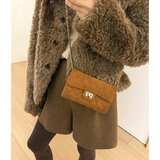 (Deal Mở Bán) Túi ví nữ đeo chéo đeo vai da lộn nhiều ngăn size 18cm để vừa điện thoại đi chơi thời trang hàn quốc sz18