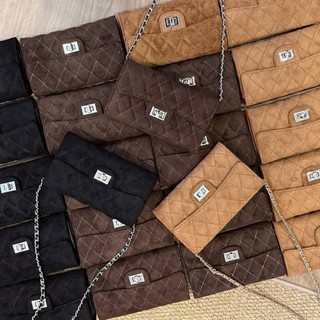(Deal Mở Bán) Túi ví nữ đeo chéo đeo vai da lộn nhiều ngăn size 18cm để vừa điện thoại đi chơi thời trang hàn quốc sz18