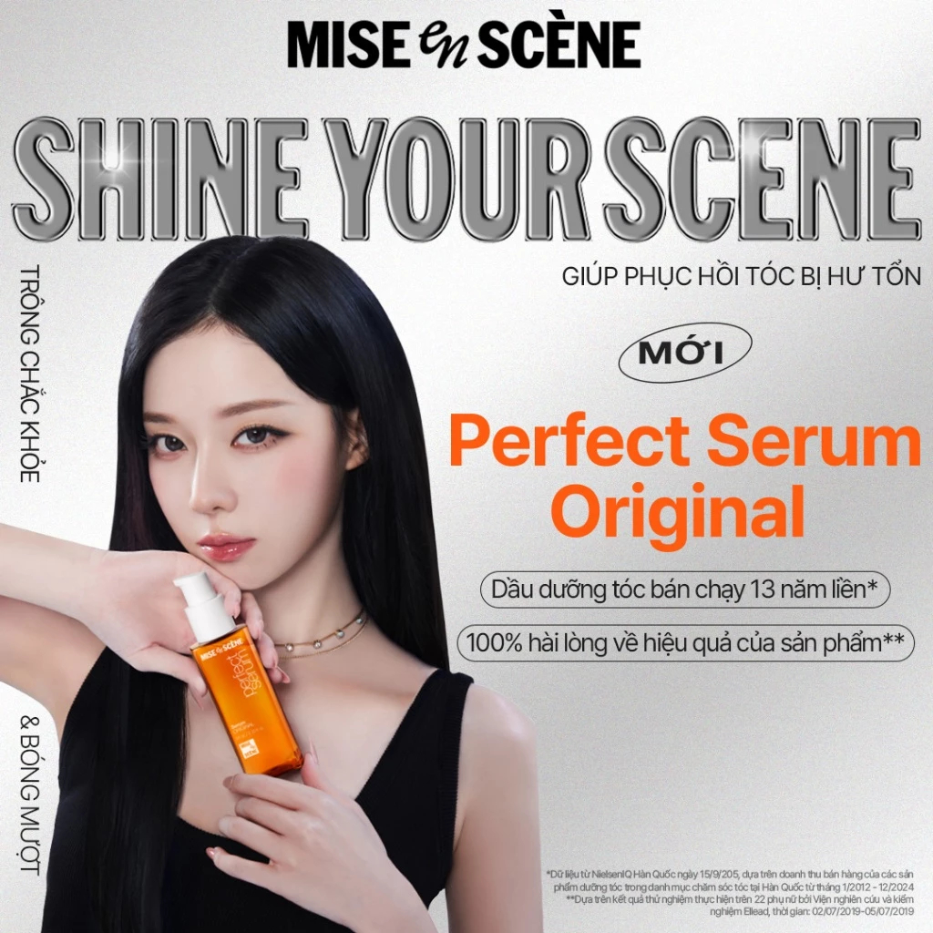 Tinh chất dưỡng tóc mise en scène Perfect Serum Original 80ml phục hồi hư tổn cho mọi loại tóc