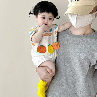 Bodysuit áo liền quần chất liệu cotton hình cà chua dễ thương cho bé