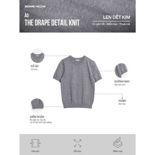 [New12] Áo The Drape Detail Knit Len Dệt Kim Mềm Mại Thoáng Mát Nữ Tính, WSB156  SOME HOW STORE