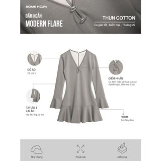 [New12] Đầm Ngắn Modern Flare Mềm Mại Thoáng Mát Dịu Dàng và Nữ Tính, WDN158  SOME HOW STORE