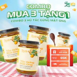 Combo 3 Hũ Tắc Gừng Mật Ong Lạc Yên Foods, Kèm Quà Tặng