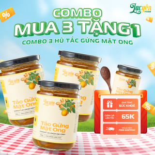 Combo 3 Hũ Tắc Gừng Mật Ong Lạc Yên Foods, Kèm Quà Tặng