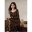 Chân váy dài caro nâu dáng bất đối xứng phối khoá cài vintage thanh lịch | KHAO Boutique