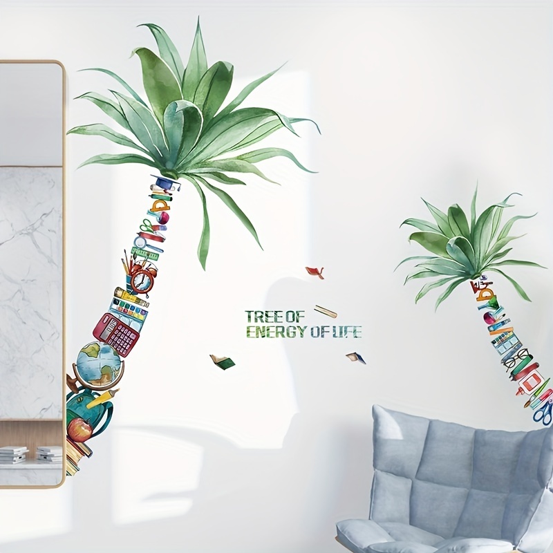 Decal Dán Tường Cây Tri Thức - Tree Of Energy Of Life Có Keo Sẵn 101x117cm – Trang Trí Góc Học Tập