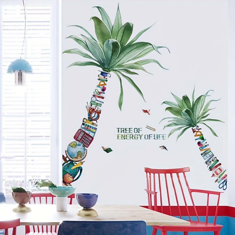 Decal Dán Tường Cây Tri Thức - Tree Of Energy Of Life Có Keo Sẵn 101x117cm – Trang Trí Góc Học Tập
