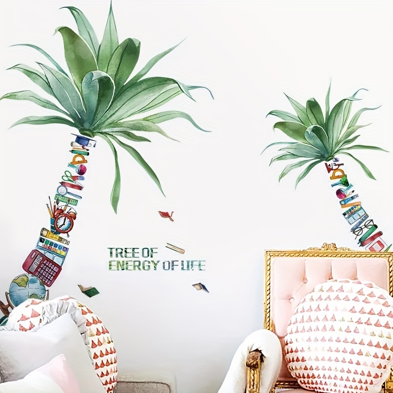 Decal Dán Tường Cây Tri Thức - Tree Of Energy Of Life Có Keo Sẵn 101x117cm – Trang Trí Góc Học Tập