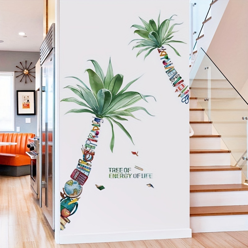 Decal Dán Tường Cây Tri Thức - Tree Of Energy Of Life Có Keo Sẵn 101x117cm – Trang Trí Góc Học Tập