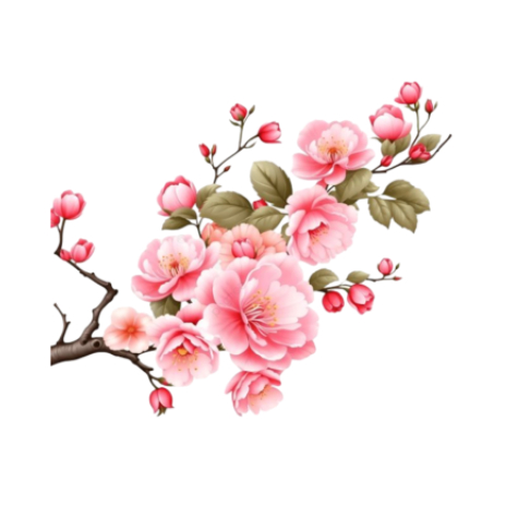 Hình ủi nhiệt quần áo mẫu HOA ĐÀO mùa xuân ủi áo tại nhà bằng bà là bàn ủi,nhiều mẫu nhiều size