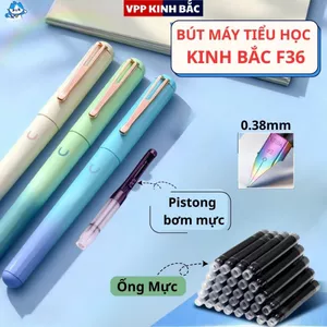 Bút Máy Cầu Vồng Kinh Bắc F36 Dùng Cho Học Sinh – Nắp Nam Châm, Tay Cầm Cao Su Non Êm Tay.