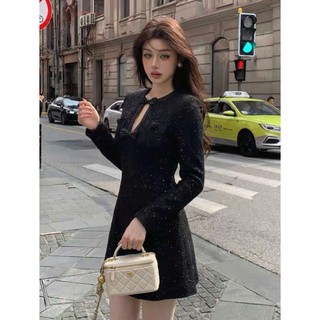MIMI CLOTHING -Váy dạ ôm body đính nơ cá tính
