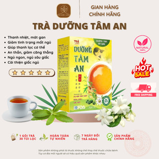 Trà Dưỡng Tâm An-Thảo Mộc Lạc Tiên,Tam Thất-Hỗ Trợ Ngủ Ngon Thanh Nhiệt 30 túi-Trà Mộc Lành