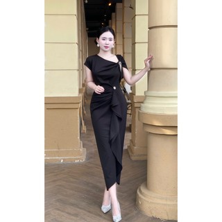 Đầm Body Phối Bèo Nhẹ, Set Kèm Phụ Kiện Tinh Tế, B103