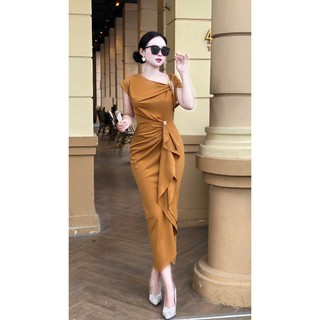 Đầm Body Phối Bèo Nhẹ, Set Kèm Phụ Kiện Tinh Tế, B103