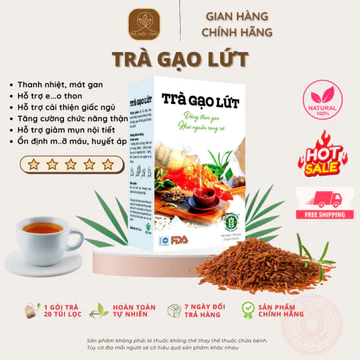 (TGL-01) Trà Gạo Lứt Túi Lọc - Thanh Nhiệt, Mát Gan - Trà Thơm Ngon, Đậm Vị 20 Túi - Trà Mộc Lành