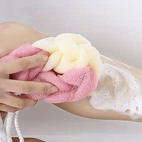 Dây Bông Tắm Dài Tạo Bọt Chà Lưng Tẩy Tế Bào Chết, Chất Liệu Mềm Mại An Toàn Cho Da